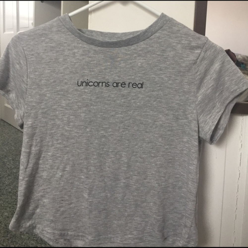 H&M “Unicorns Are Real” Grey shirt tee